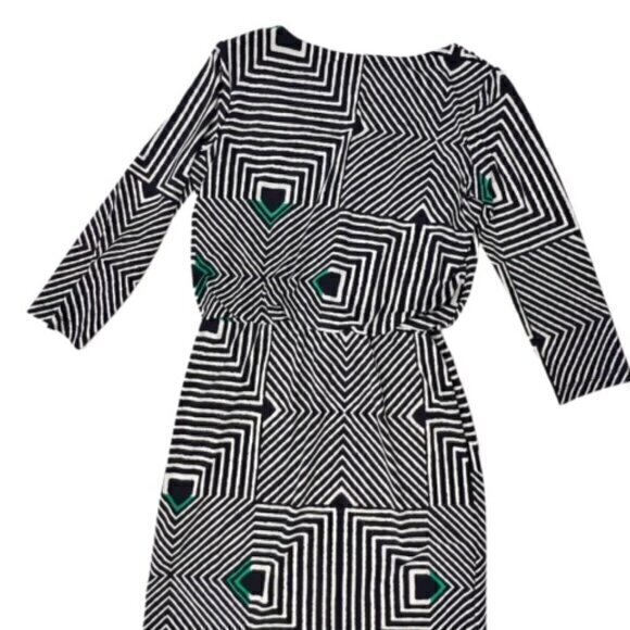 🎉PRICE REDUCED🎉 Donna Morgan Blue Blouson Shift Dress 4‎ Lined Office Casual - Picture 6 of 13